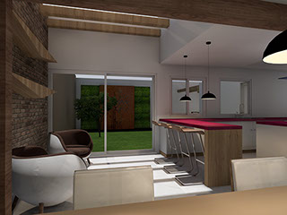 Render para propuesta de remodelacion de casa en fraccionamiento Residencial el castaño en metepec estado de mexico