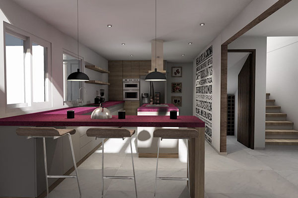 render propuesta para remodelacion en fraccionamiento sauces en metepec estado de mexico