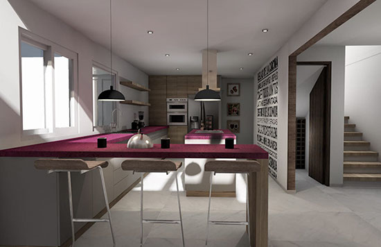 render propuesta para remodelacion en fraccionamiento sauces en metepec estado de mexico