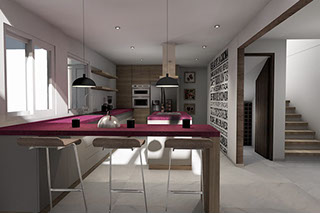 render propuesta para remodelacion en fraccionamiento sauces en metepec estado de mexico