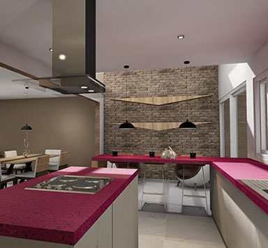 Render Propuesta para remodelacion en Fraccionamiento residencial el castaño Metepec estado de mexico