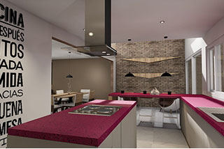 Render Propuesta para remodelacion en Fraccionamiento residencial el castaño Metepec estado de mexico