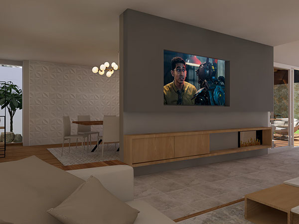 Render propuesta sala comedor para proyecto Sauces metepec