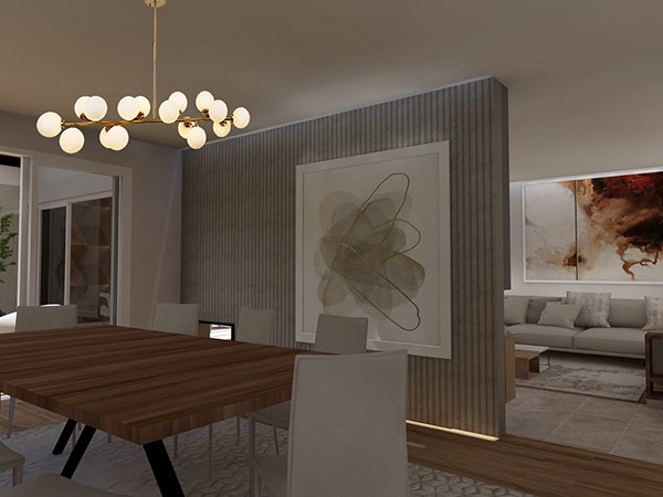 render propuesta para comedor proyecto fraccionamiento sauces metepec