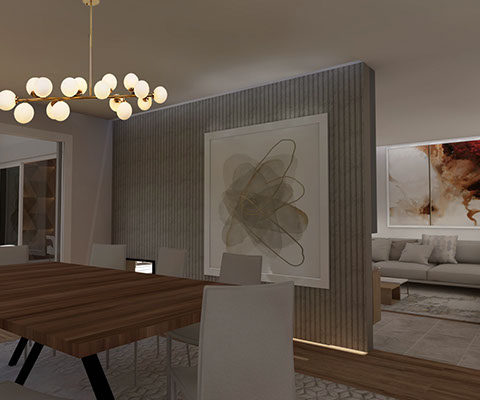 render propuesta para comedor proyecto fraccionamiento sauces metepec