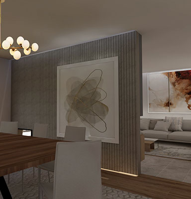 render propuesta para comedor proyecto fraccionamiento sauces metepec