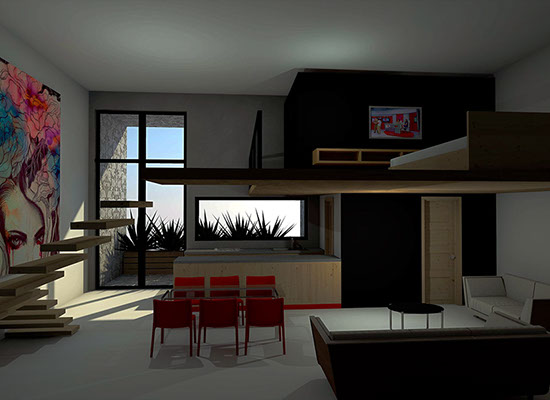 Interior proyecto arquitectonico albarran Toluca